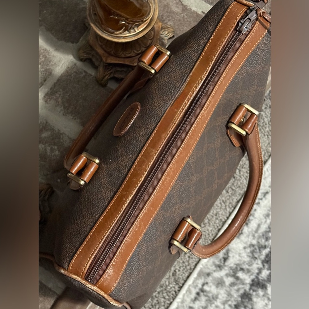 Bally Two-Tone Brown Leather Boston Bag - Picture 8 of 16